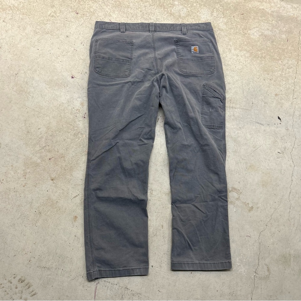 Vintage Carhartt Relaxed Fit Workwear Carpenter Pants Mens 42x32 Gray CHECK DISC